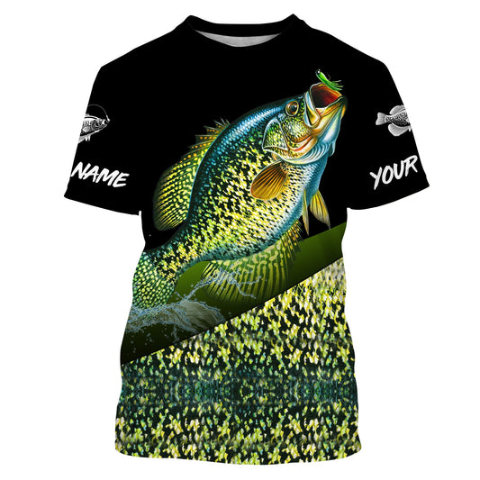 BlueJose Custom Name Crappie Freshwater Fishing Shirts