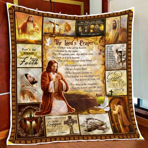 BlueJose The Lords Prayer Quilt Blanket The Lords Prayer Our Father Who Art In Heaven UXGO44QI