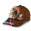 BlueJose Premium Leather Art Eagle American Pride Cap Personalized