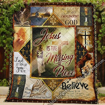 BlueJose Jesus Is The Missing Piece Quilt