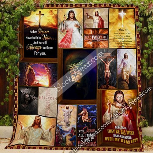 BlueJose With Jesus All Things Are Possible Quilt