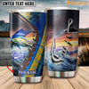 BlueJose Marlin Fishing Makes Me Happy Personalized Name Tumbler