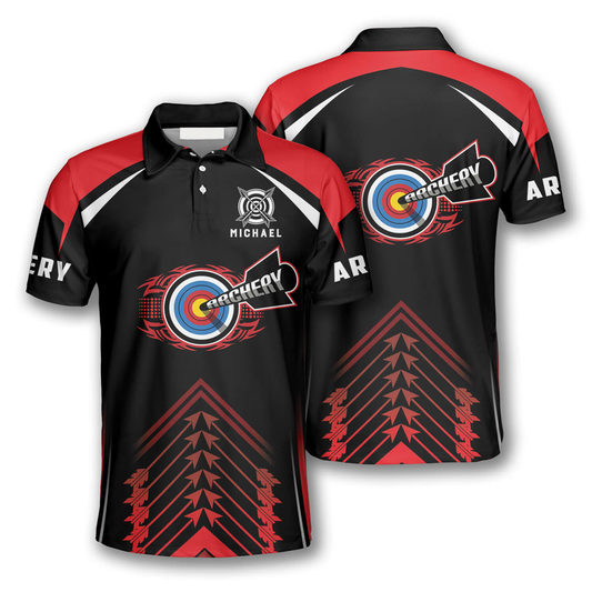 BlueJose Personalized Archery Red Black Version Personalized Name 3D Shirt