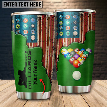 BlueJose Personalized Name Billiards Ball Tumbler