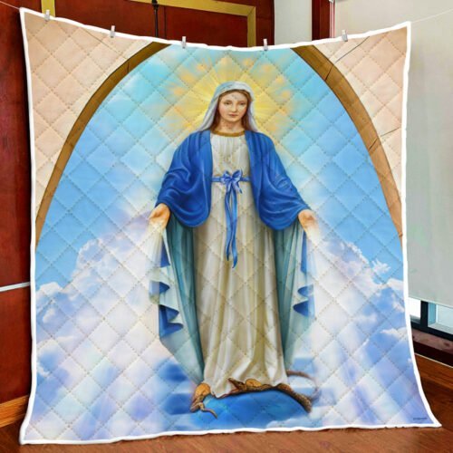 BlueJose Beautiful Lady Mary Mother Of Christ Quilt Blanket