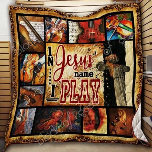 BlueJose In Jesus Name I Play Cellos Quilt