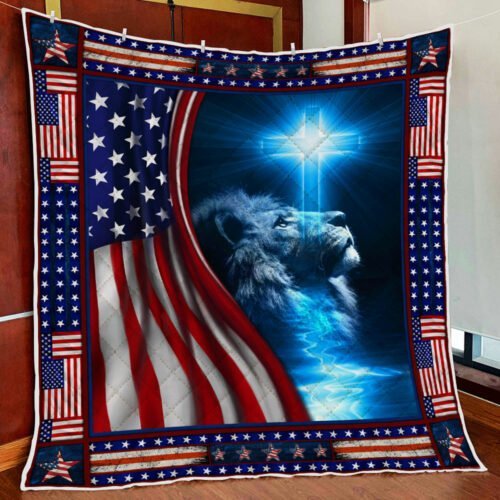 BlueJose Jesus  Lion Christian Quilt Blanket