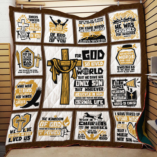 BlueJose God TTGO002QI Premium Quilt Blanket