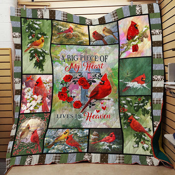 BlueJose Cardinal HBLTCA01QI Premium Quilt Blanket