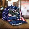 BlueJose Premium American Eagle Patriotism 3D Cap American Flag Personalized