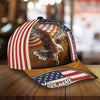BlueJose Premium Custom Name America, Eagle 3D Cap Printed