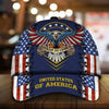 BlueJose Patriotic Eagle Hat, United States Full Printed Personalized Cap American Flag Pattern