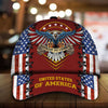 BlueJose Patriotic Eagle Hat, United States Full Printed Multicolors Personalized Cap American Flag Pattern