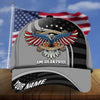 BlueJose Premium Eagle Patriot By Choice 3D Cap American Pride Hat Multicolor Personalized