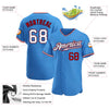 BlueJose Custom Powder Blue White-Red Authentic Baseball Jersey