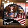 BlueJose Premium Eagle Patriotic 3D Cap American Flag Hat Personalized