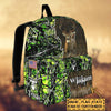 BlueJose Deer Hunting Name State & Flag Personalized Backpack