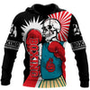 BlueJose Loving Skull And Boxing 3D Hoodie