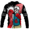 BlueJose Loving Skull And Boxing 3D Hoodie
